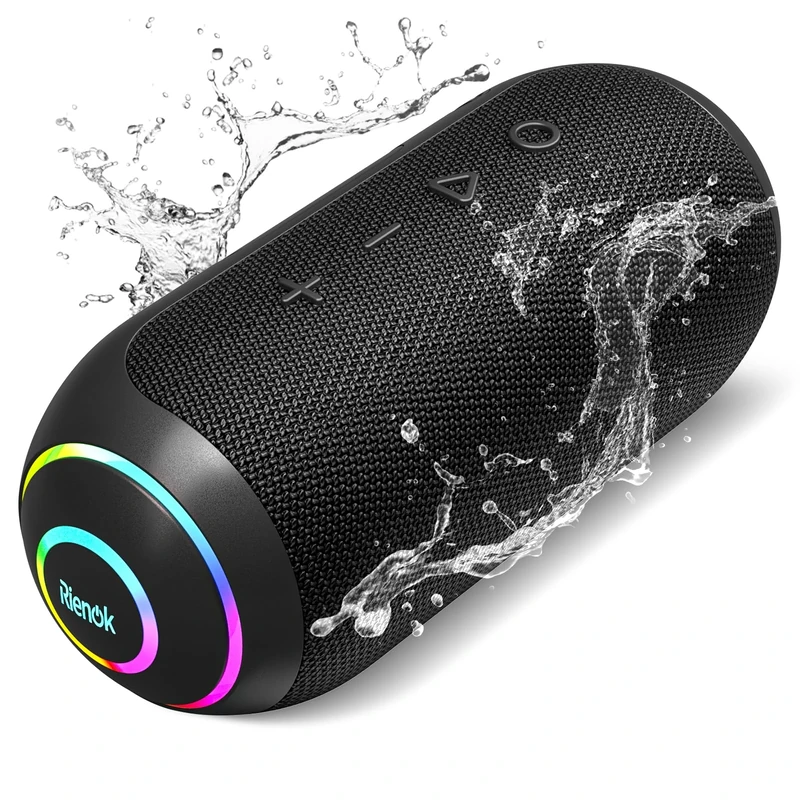 RIENOK Bluetooth Speaker 40W 5200mAh Wireless Portable Waterproof Speaker with Tweeter & Woofer, 30H Playtime, IPX7, Bluetooth 5.3, TF Card, Stereo Pairing, for Home Garden Party Camping Travel