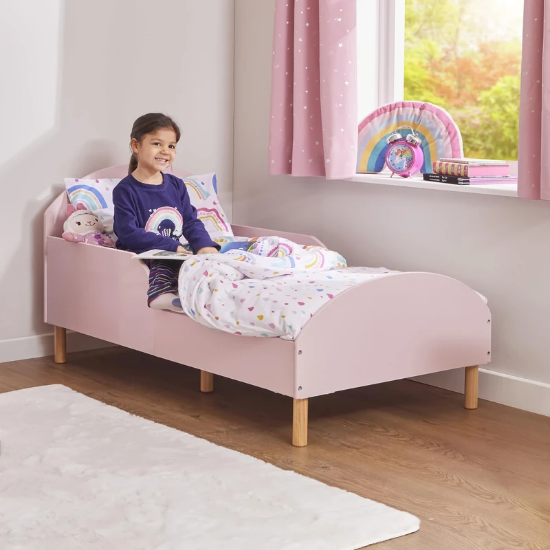 Liberty House Toys Pink Toddler Bed, H68 x W74 x D144cm