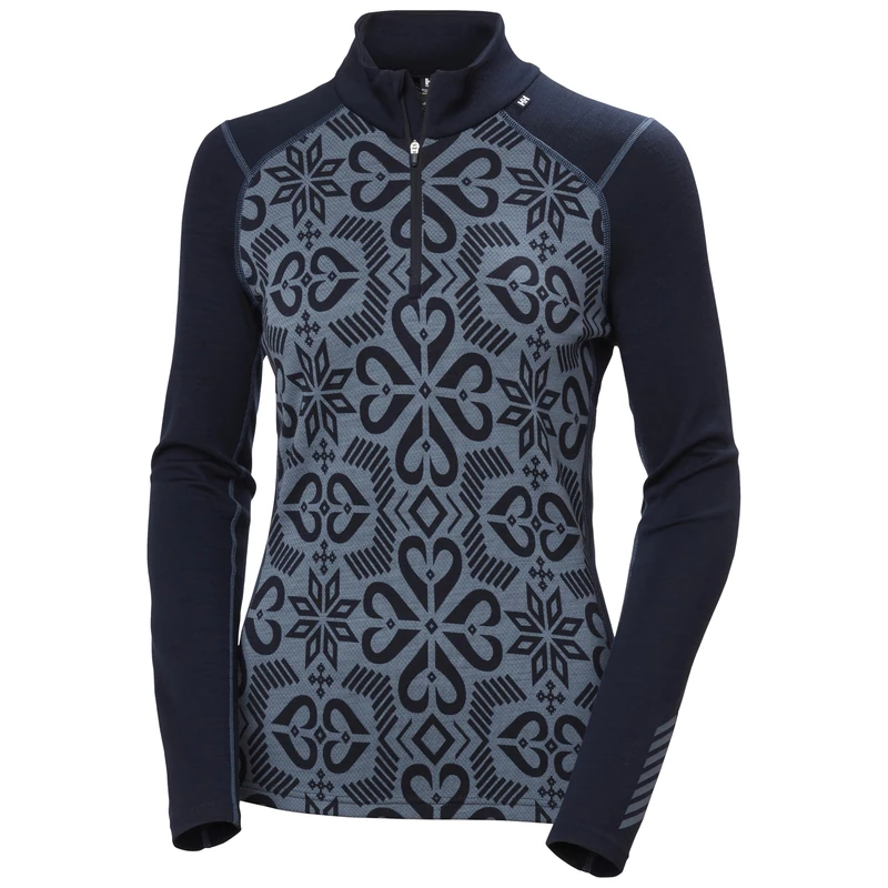 Helly Hansen Women's W LIFA Merino Midw Gra 1/2 Zip, Navy, M