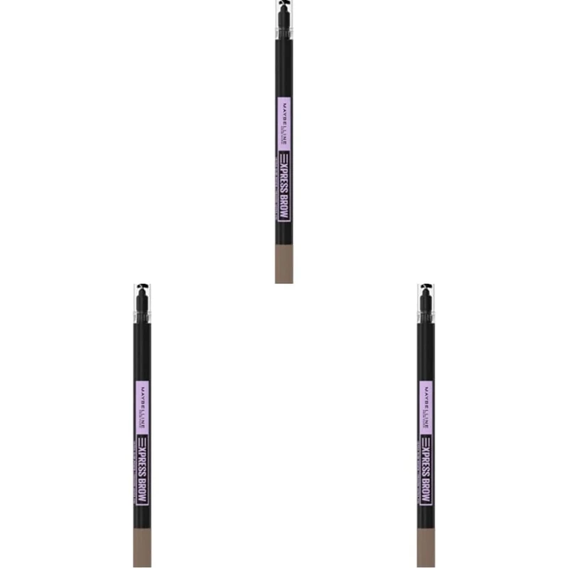 Maybelline Brow Ultra Slim High Precision Retractable Eyebrow Pencil, 02 Soft Brown, 1 Count (Pack of 3)
