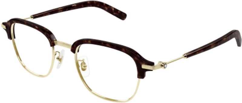 MONTBLANC Eyeglasses Gold-gold-transparent/Lens Height: 40,30 Lens Diagonal: 54,00 Shape Description: Rectangular/Squared