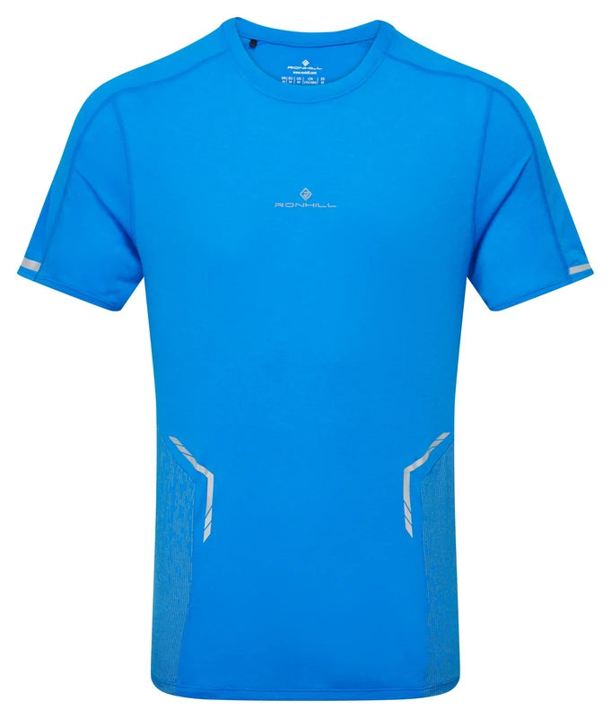 Ronhill Running, Men's Tech Reflect S/S Tee, ElecBlueMarl/Reflect, M