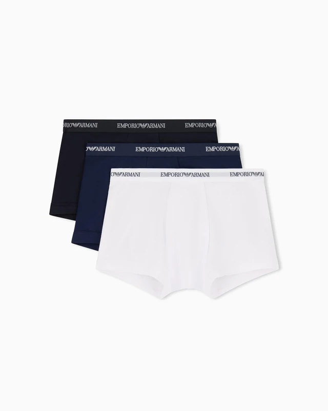Emporio Armani Men's CORELOGOBAND 3-Pack Trunk Multicolor XL