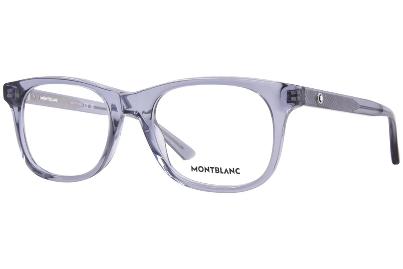 MONTBLANC Eyeglasses Grey-grey-transparent/Lens Height: 41,10 Lens Diagonal: 54,80 Shape Description: Rectangular/Squared