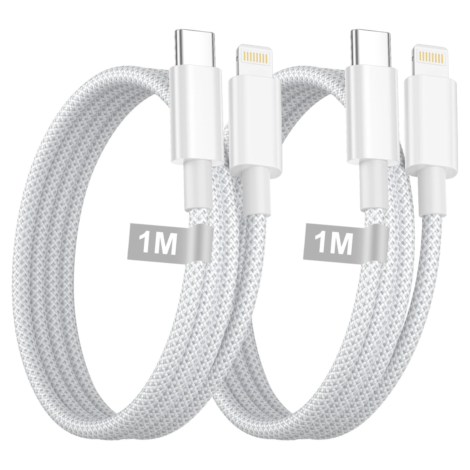 ANSSAN USB C to Lightning Cable 1M 2Pack,[MFi Certified] USB C to iPhone Cable Fast Charging & Syncing Braided Cord Apple Charger Wire Lead for iPhone 14 13 12 11 Pro Max X 8 7 6s Plus SE iPad,AirPods