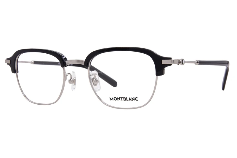 MONTBLANC Eyeglasses Silver-silver-transparent/Lens Height: 40,30 Lens Diagonal: 54,00 Shape Description: Rectangular/Squared