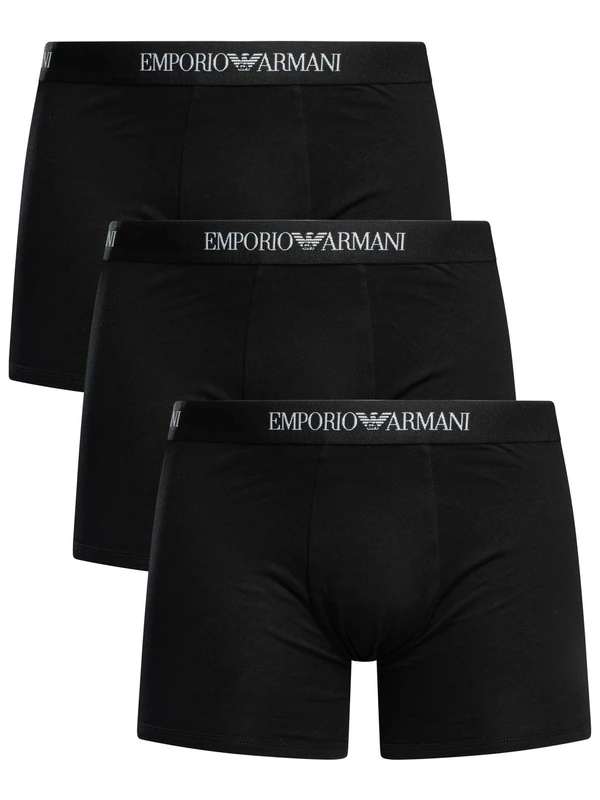 Men's Pure Cotton 3-Pack Boxer Black XL