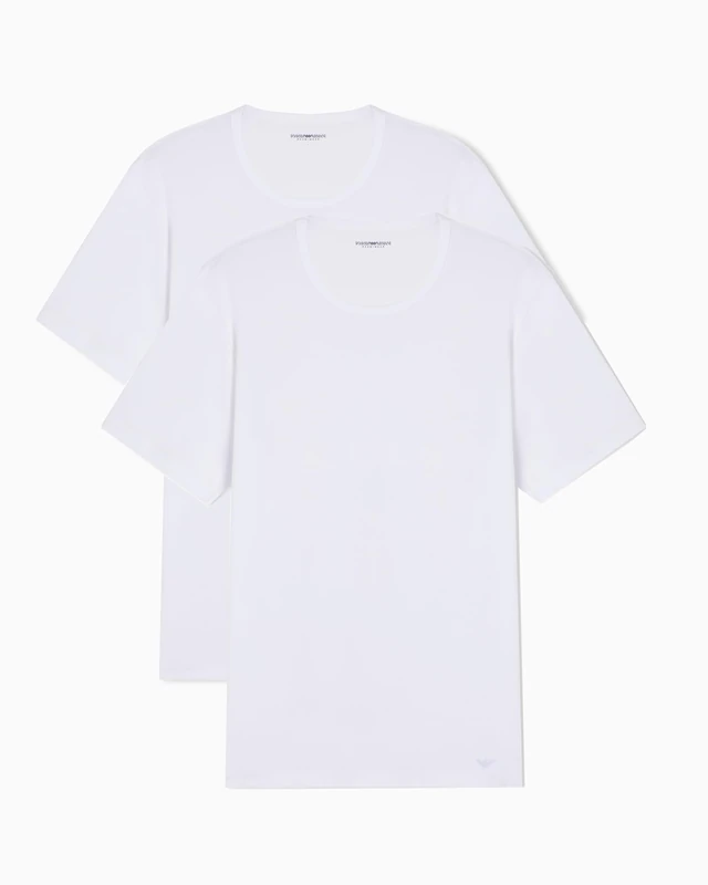 Men's Pure Cotton 2-Pack Crew Neck T-Shirt White M