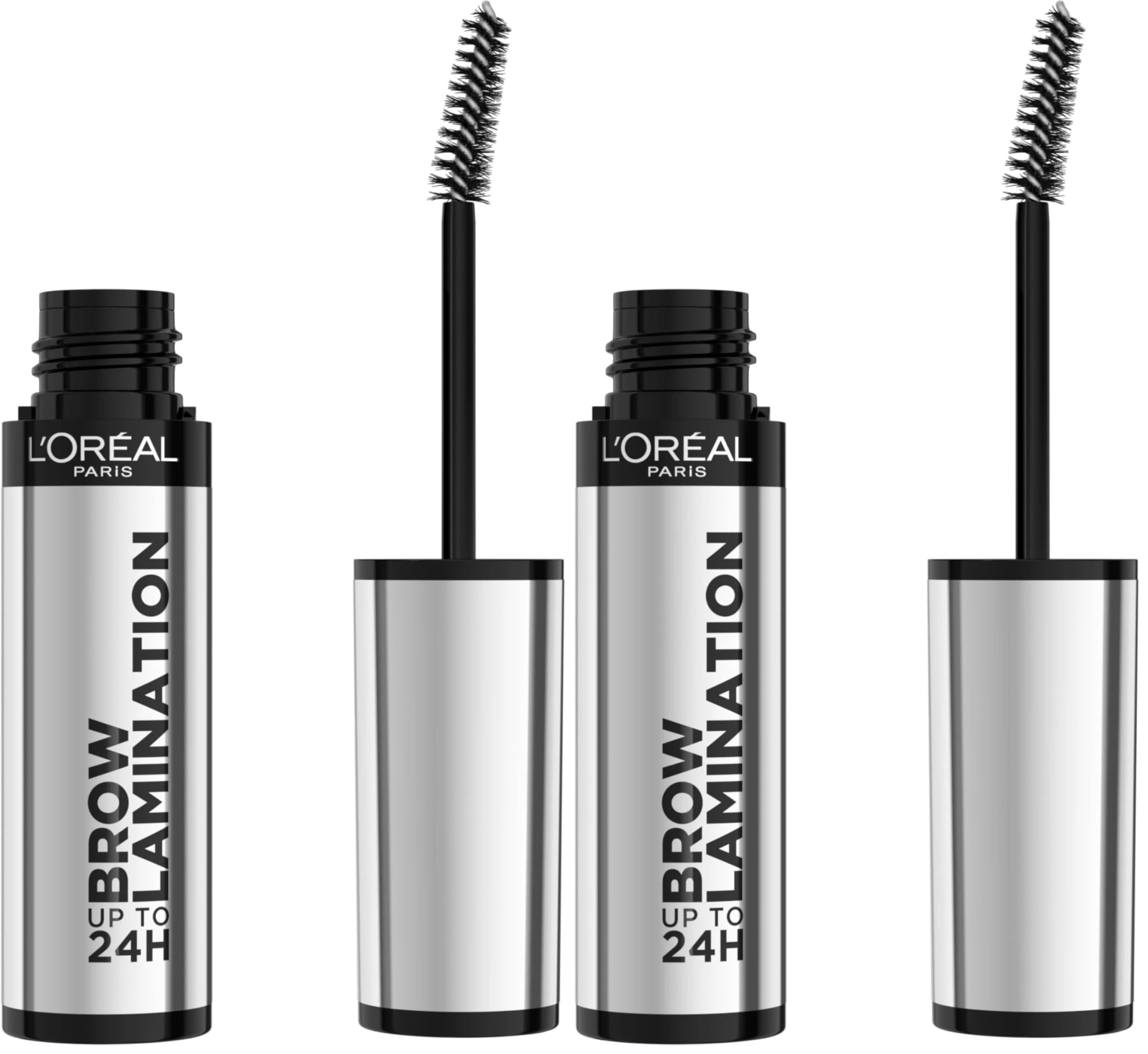 L'Oréal Paris Brow Lamination Gel, Hold for up to 24 Hours*, Day and Night, Lifted and Fuller-looking Brows, Infallible Brow Lamination Gel, Clear, 15g (Pack of 2)