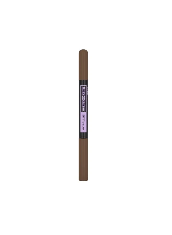 Maybelline New York Express Brow Duo Eyebrow Filling, Natural Looking 2-In-1 Pencil Pen + Filling Powder Brunette (Pack of 6)