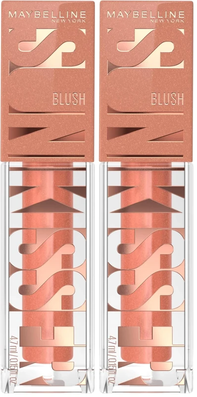 Maybelline New York, SUNKISSER, Multi-Purpose Illuminating Liquid Blush, Blush, Highlighter and Bronzer, Healthy Glow, Tanned Complexion, Glowy Makeup, Shade: Sol Search - 4.7 ml (Pack of 2)
