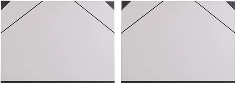 Clairefontaine - Ref 44620C - Art Folder with Elastic Straps Closure - Raw Grey Colour - Customisable Vellum Card Surface, Suitable for 50 x 70cm Sized Documents (Pack of 2)
