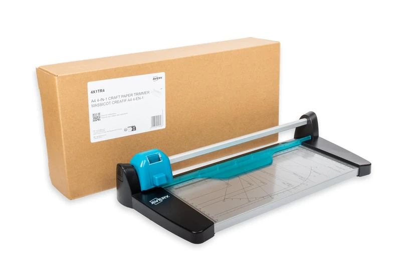 Avery 4-in-1 A4 Paper Trimmer – Straight, Wavy, Dash & Folding Line Cutter for Craft, Office & School Use