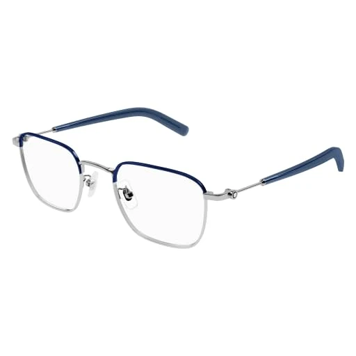 MONTBLANC Eyeglasses Silver-silver-transparent/Lens Height: 39,80 Lens Diagonal: 55,00 Shape Description: Rectangular/Squared