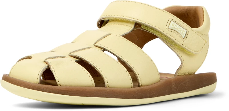 Camper Girls Bicho 80177 T-Strap Sandal, Lt Pastel Yellow 086, 13 UK Child - Image 1