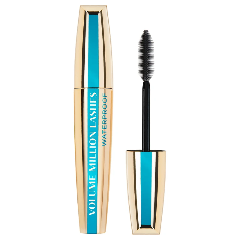 L'Oreal Paris Volume Million Lashes Mascara Black Waterproof, Gives Lashes Intense, Defined Volume with No Clumps (Pack of 6)