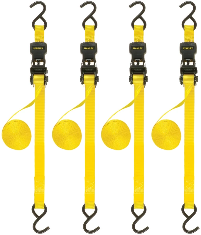 STANLEY S10004-12 Ratchet Straps 1 in. x 12 ft. 4-Pack