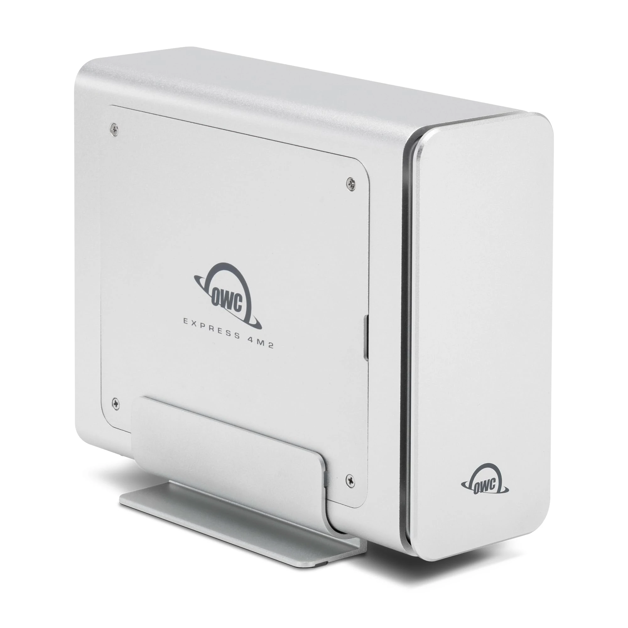 OWC Express 4M2 USB4 Enclosure 4 Slot NVMe M.2 SSD with SoftRAID | Up to 3200MB/s | RAID 0/1/4/5/10/JBOD | Mac/Windows Compatible | Silent, Plug&Play, Aluminium