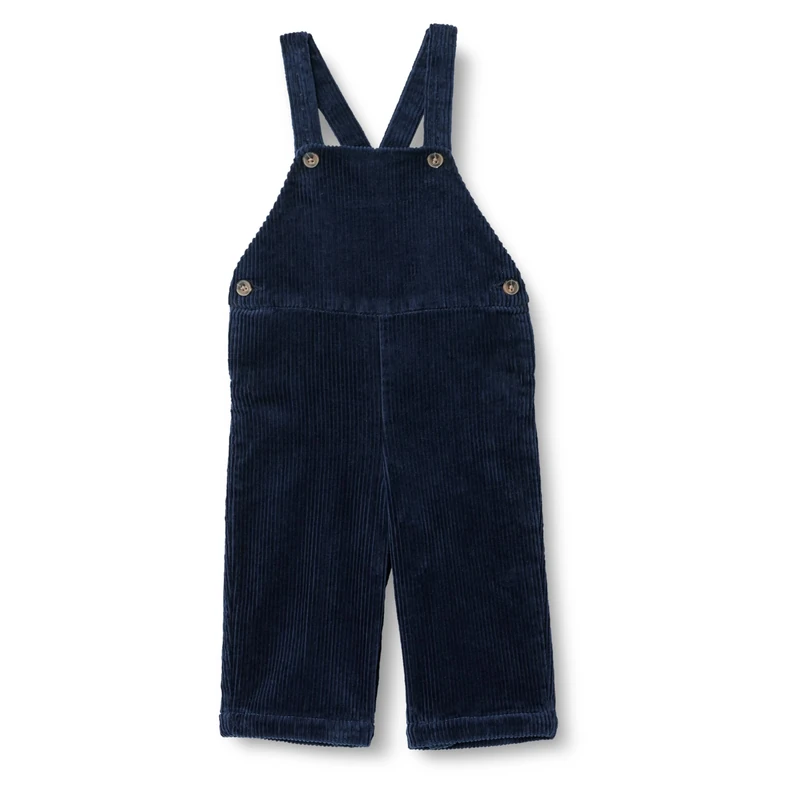 Amazon Essentials x Sofia Grainge Boys' Corduroy Dungarees, Navy, 3 Years - Image 1
