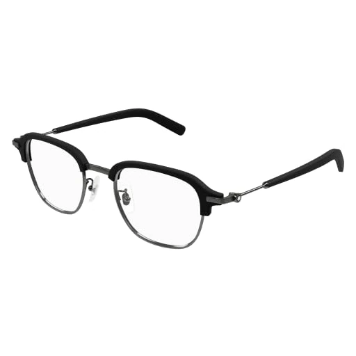 MONTBLANC Eyeglasses Ruthenium-ruthenium-transparent/Lens Height: 40,30 Lens Diagonal: 54,00 Shape Description: Rectangular/Squared