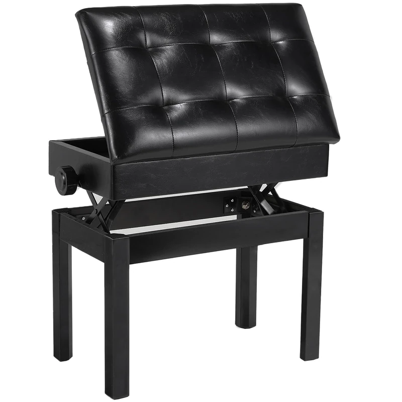 Clevich Piano Stool 58x34 Adjustable 48-58 with Storage,Piano Bench