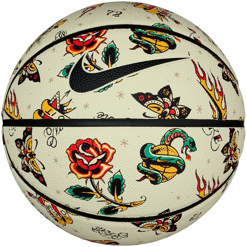 Nike Basketball 8P PRM Energy - Premium Outdoor Basketball Ball - Robust Street Basketball - Delivered Deflated, Lt Khaki/Black/Lt Khaki/Black, 7
