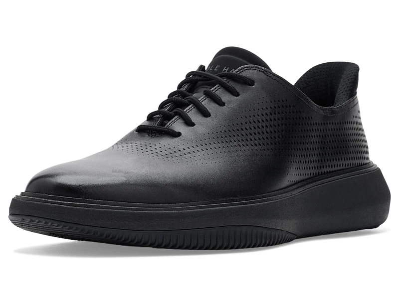 Cole Haan Men's Grand Phaze Laser Cut Quick-On Oxford, Black/Black, 6-M UK