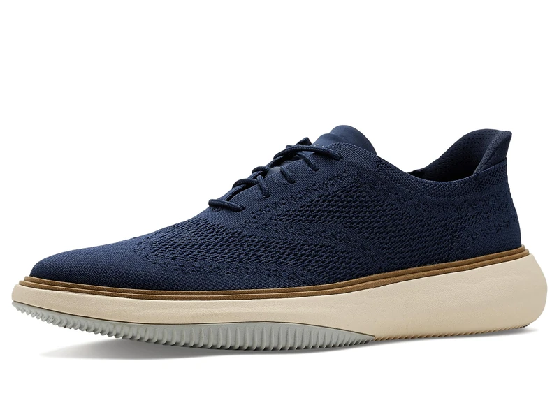 Cole Haan Men's Shoes - Grand Phaze Quick-On Stitchlite Casual Lightweight Oxford, Marine Blue/Natural, 9.5-M US