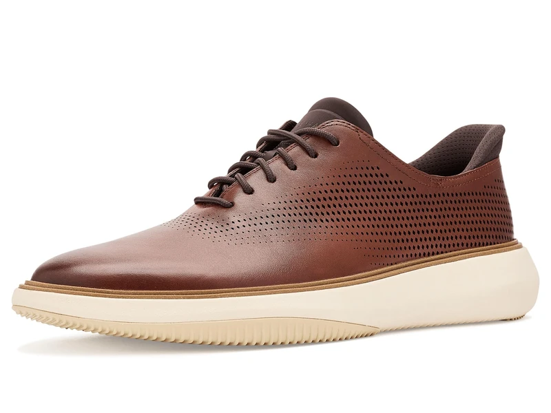 Cole Haan Men's Grand Phaze Laser Cut Quick-On Oxford, British Tan/Dark Natural, 9.5-M UK
