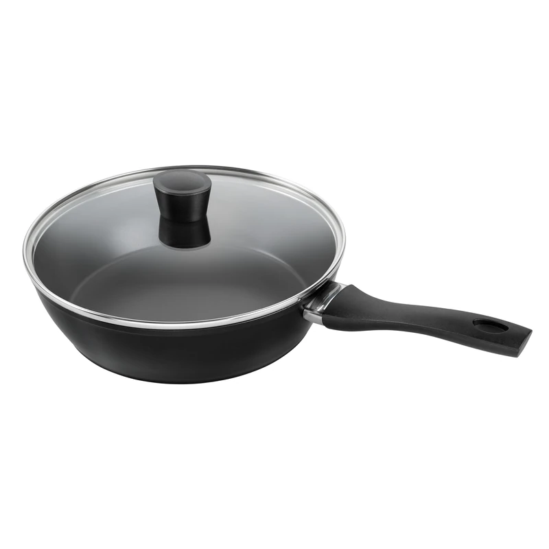 HENCKELS by ZWILLING Breeze 28 cm Sauté Pan with Lid with Non-Stick Ceramic Coating Suitable for Induction Cookers, Black