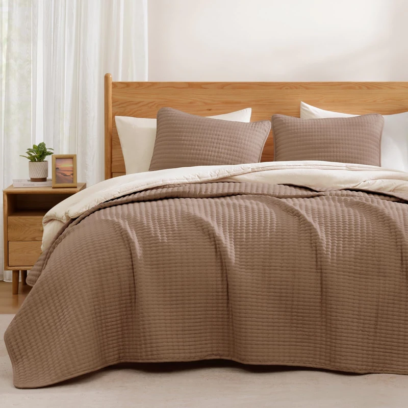 Queen Quilt-Lightweight Bedspreads Brown Queen Size Quilt Bedding Set