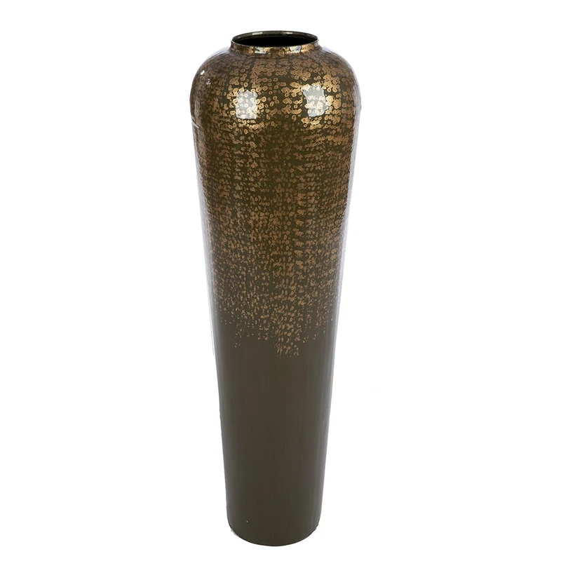 GILDE Whisper Vase, Metal, Height 95 cm x Diameter 30 cm, Beige/Gold, Bulbous Flower Vase - Image 1