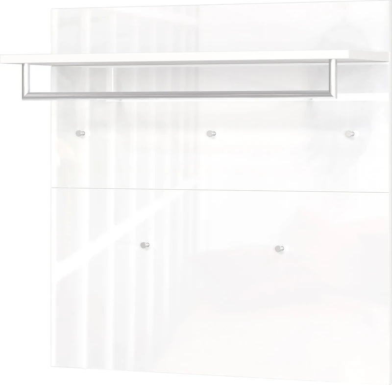 Germania 3428-84 GW-Genova Wardrobe Panel in White with Glass Front 97 x 96 x 30 cm (W x H x D)