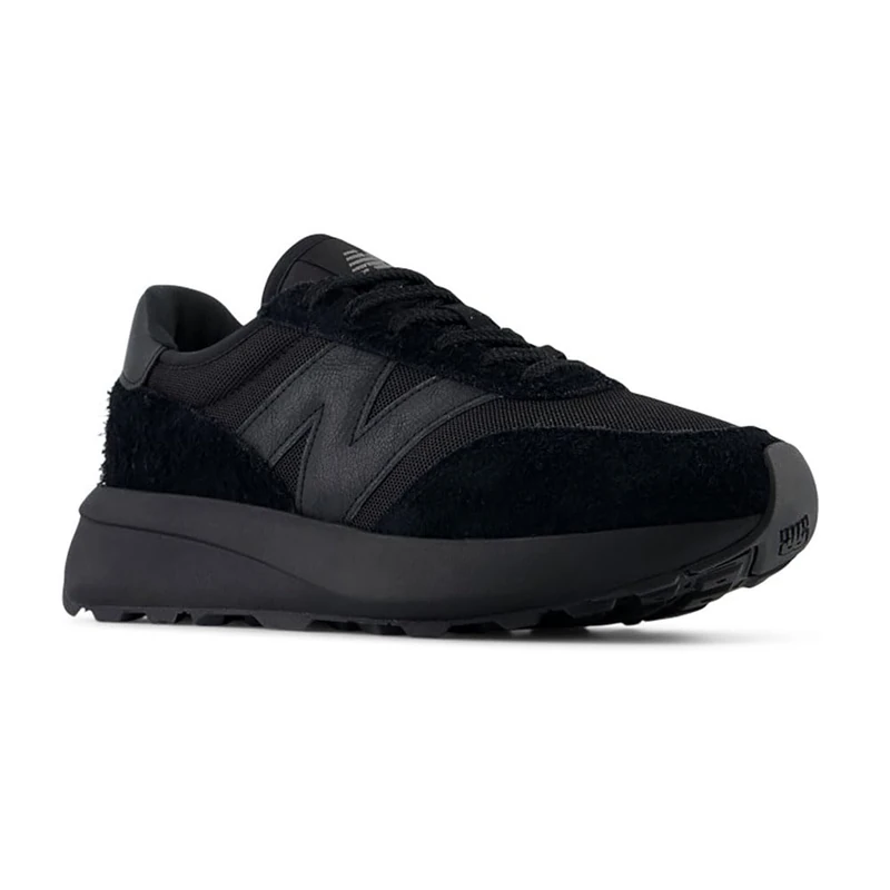 New Balance Unisex 370 Shoes, Black/Castlerock, 7/M