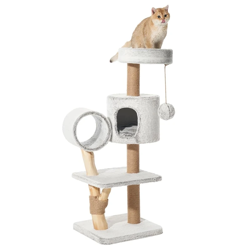 Nobby Runa Cat Tree 48 x 48 x 125 cm Mottled Grey/White