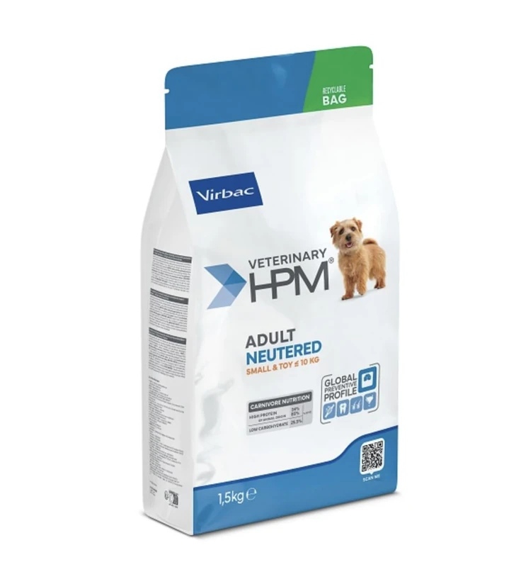 Veterinary HPM Adult NEUTERED Dog Small & Toy 7kg - Image 1