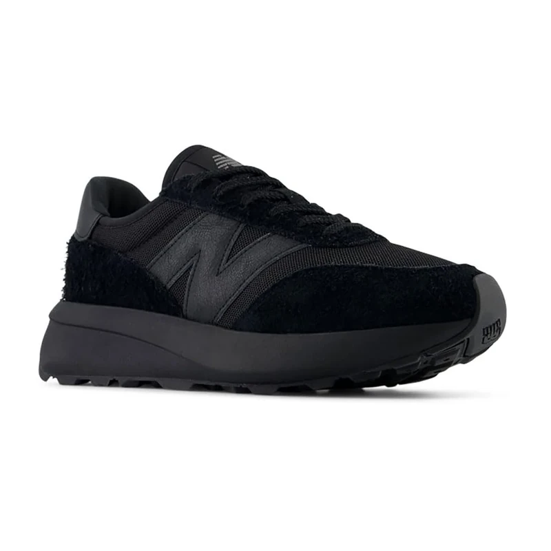 New Balance Unisex 370 Shoes, Black/Castlerock, 10.5/M