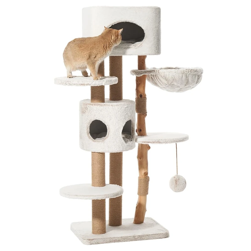 Nobby Loya Cat Scratching Post Grey/Brown Mottled 60 x 48 x 151 cm