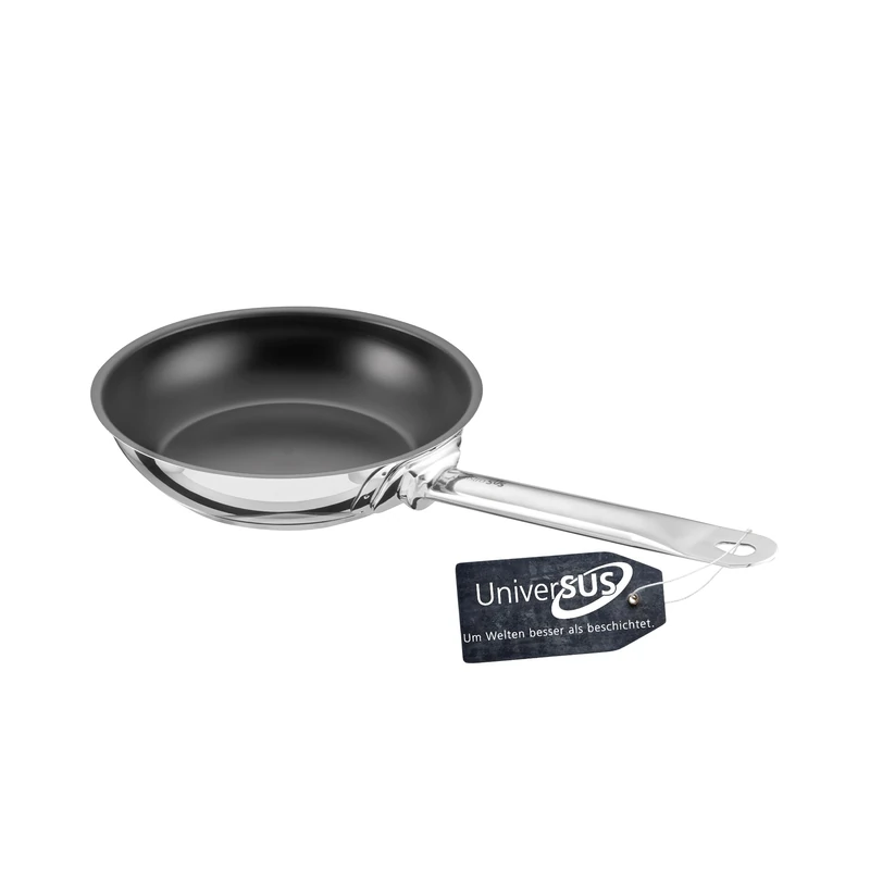 Schulte-Ufer GastroSUS Industar Plus 163150-20 Frying Pan with UniverSUS Surface Structure Stainless Steel Induction 20 cm