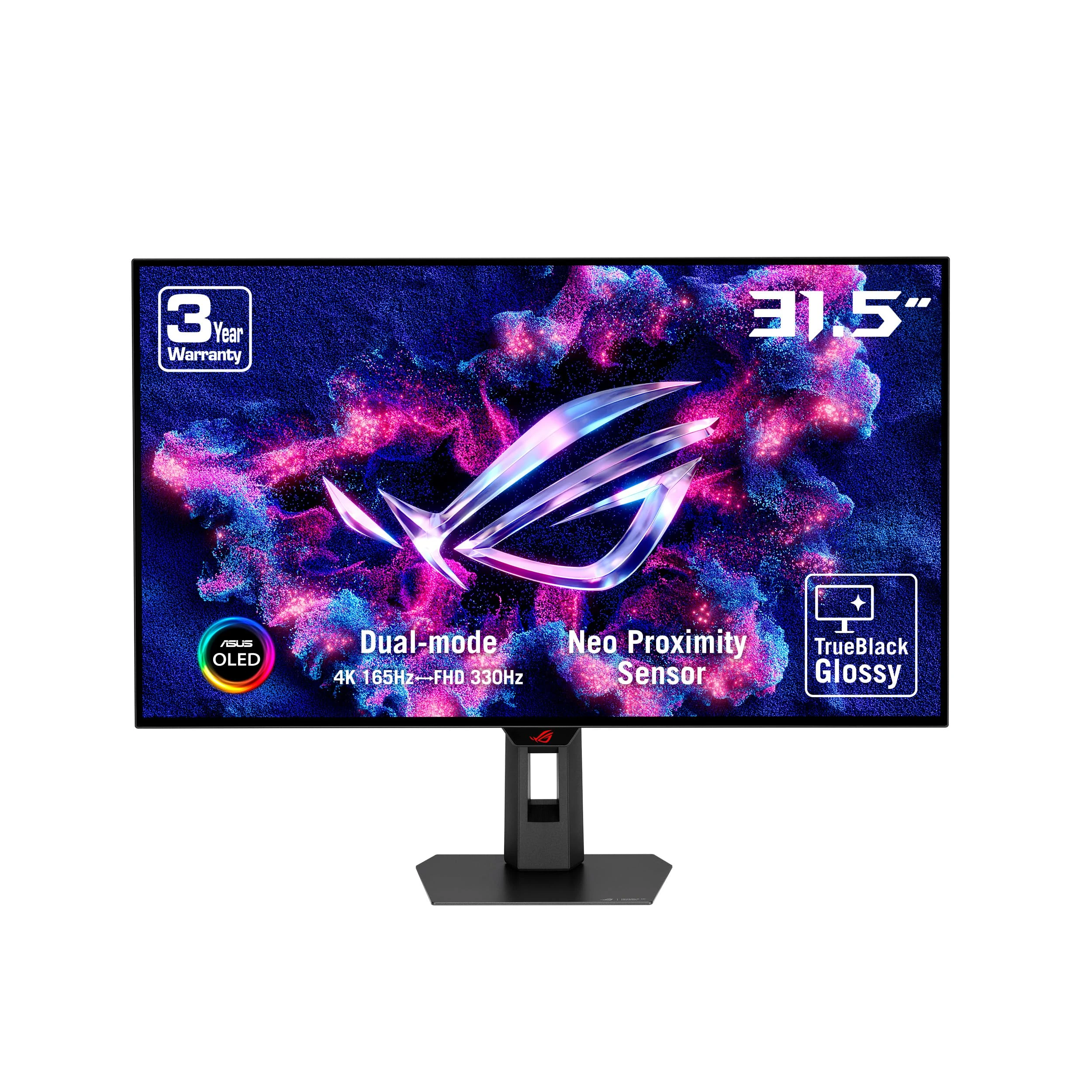 ASUS ROG Strix XG32UCWG, 31.5" 4K UHD OLED Gaming Monitor (3840 x 2160), 0.03ms Response Time, 165Hz, Compatible with G-SYNC, USB-C, DisplayPort, HDMI, Audio Jack, Display Widget Center, Black