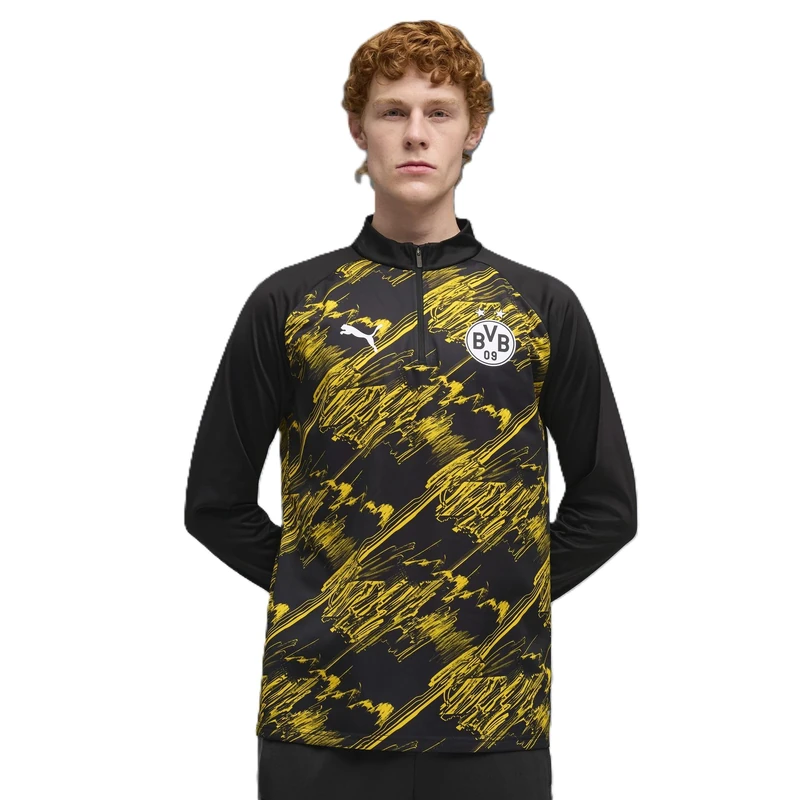 PUMA BVB Warm Up 1/4 Zip Top - Image 1