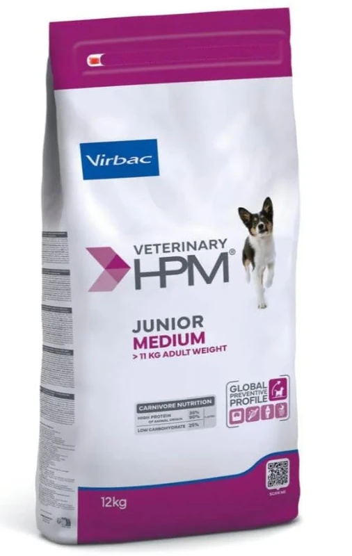 Veterinary HPM Junior Medium Dog 12kg - Image 1