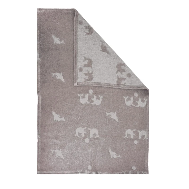 Mon PTIT DODO Sea Wolf Blanket (Merinos) 80 x 100 cm Dove Dove, Baby