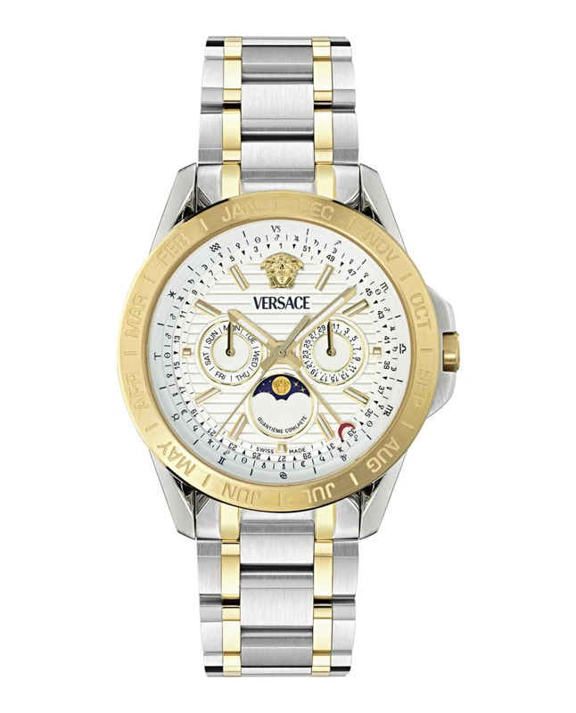 Versace Men's Multi Dial Quartz Watch Galaxy Moonphase Swiss Made