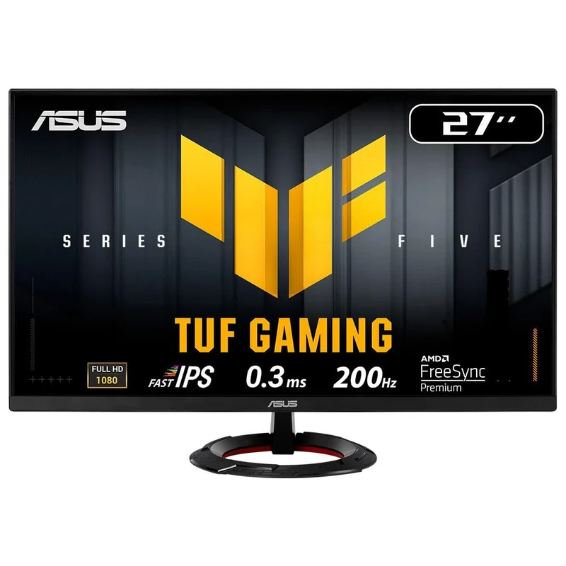 ASUS TUF Gaming Series 5 - VG279Q5R Gaming Monitor – 27-inch, Full HD(1920x1080), 200Hz, Fast IPS, ELMB, 0.3ms GTG (min.), Stereo speaker, DisplayWidget Center, AI Visual