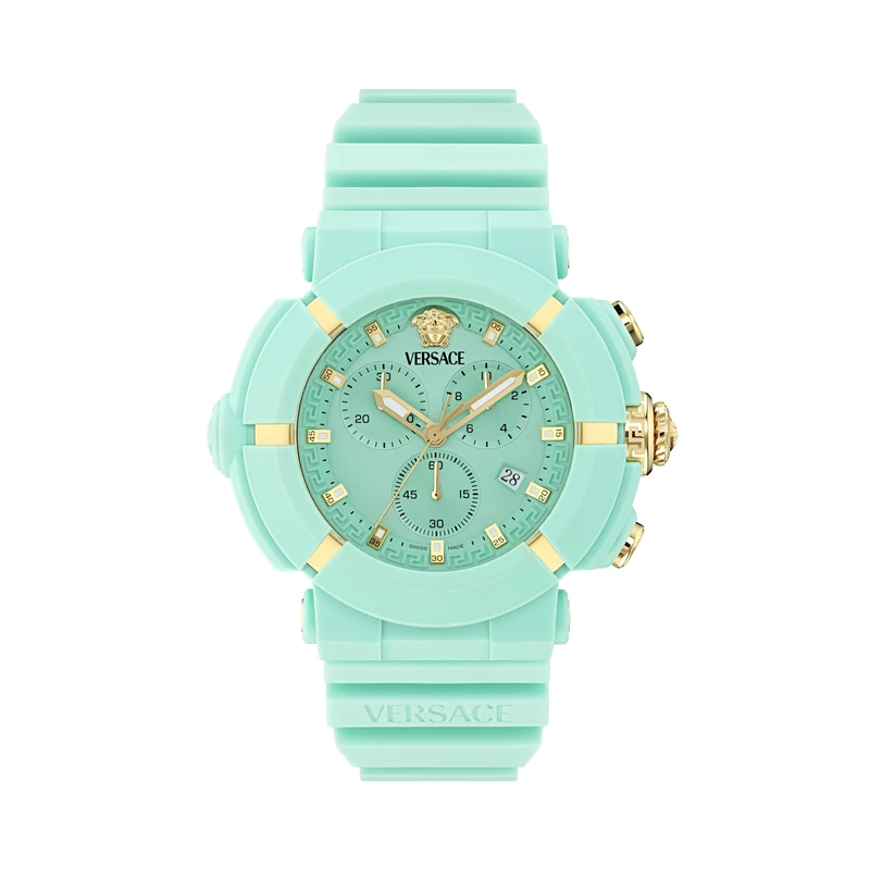 Versace Unisex's Chronograph Swiss Quartz Watch with Plastic Strap VE0L00325 - Image 1