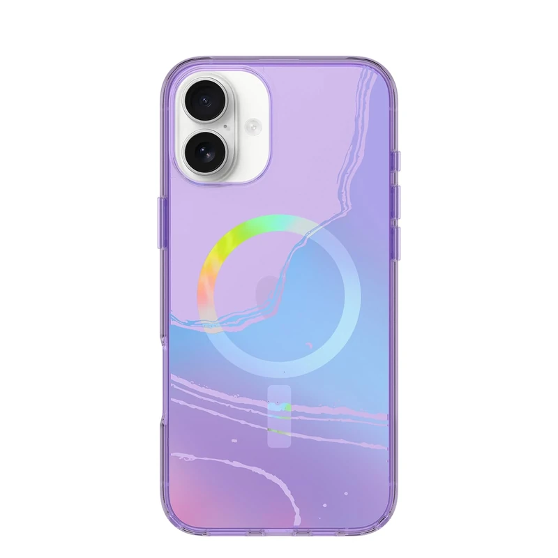 OtterBox iPhone 16 Plus Symmetry Series Clear Case - Galactic Dreaming Purple