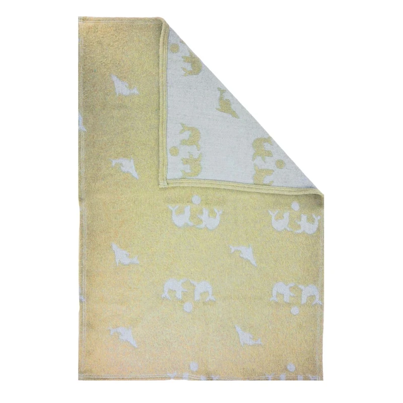 Mon PTIT Dodo Sea Wolf Blanket (Merinos) 80 x 100 cm Yellow