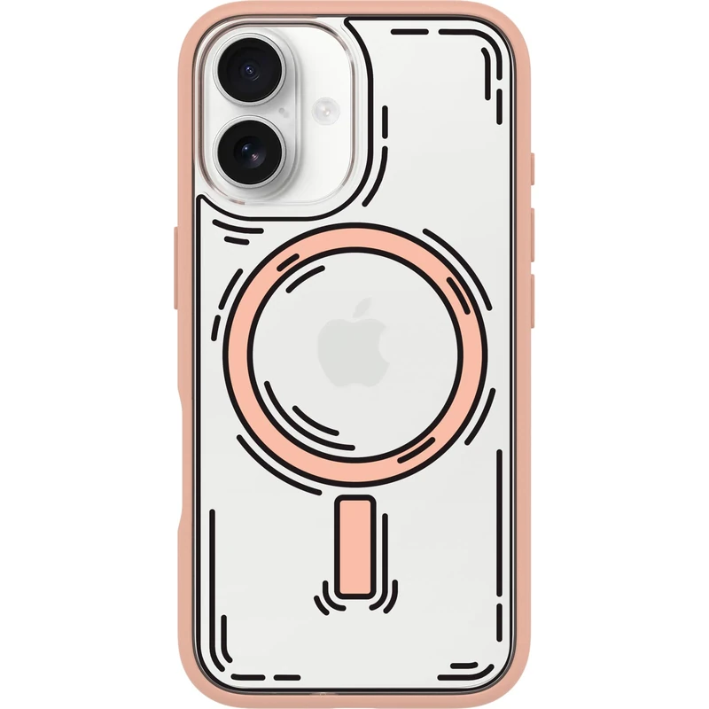 OtterBox iPhone 16 Symmetry Series Clear Case - Doodle Cover