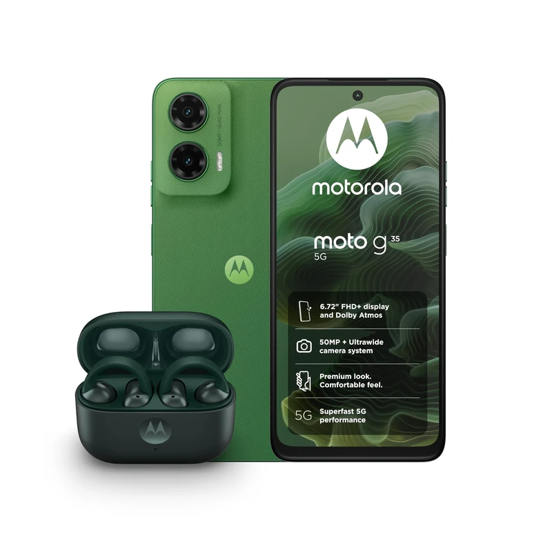Moto G35 Green 4+128GB and Moto buds loop - Green